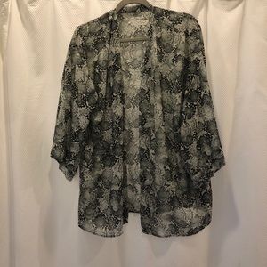 H&M SnakeSkin Wrap Kimono